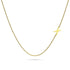 Bold Alphabet Letter Initial Charm Necklace in Gold Tone